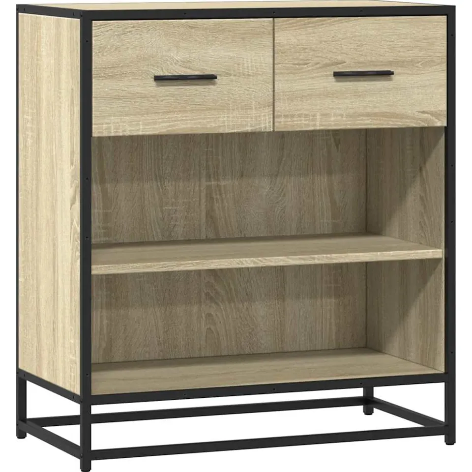 vidaXL Dressoir 68x35x76 cm bewerkt hout sonoma eikenkleurig, foto 3