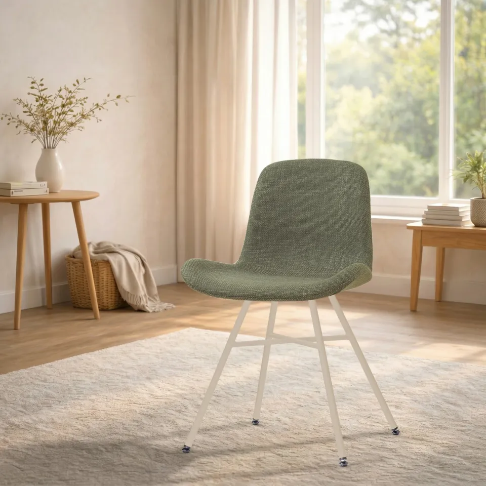 Nolon Noa-Fé eetkamerstoel forestgroen - beige onderstel, foto 3