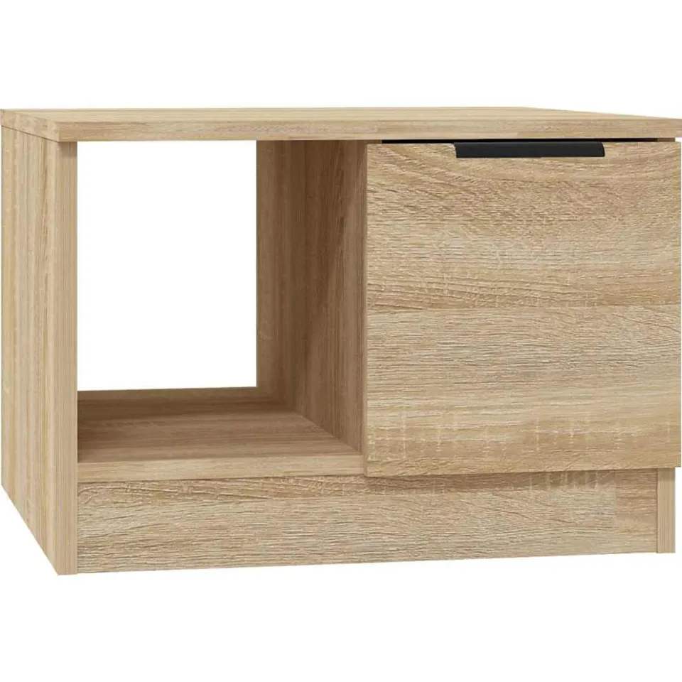 vidaXL Salontafel 50x50x36 cm bewerkt hout sonoma eikenkleurig, foto 4