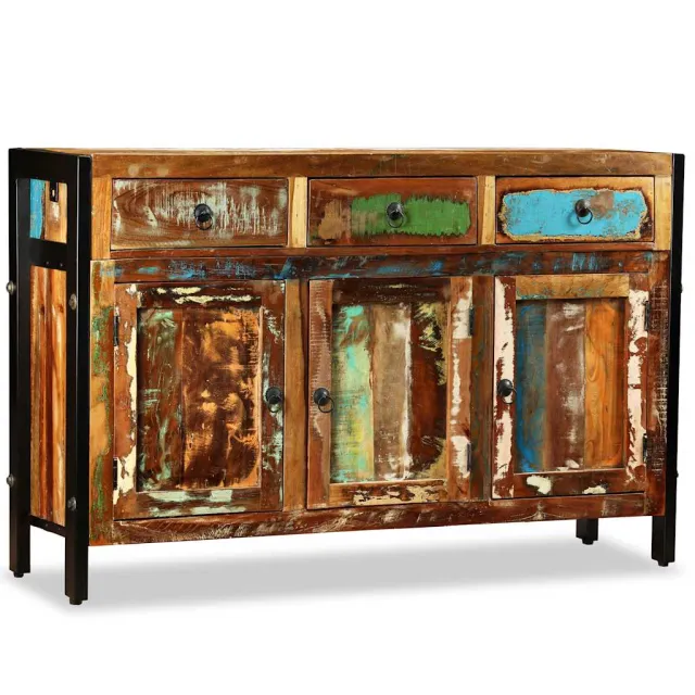 vidaXL Dressoir 120x35x76 cm massief gerecycled hout Bruin