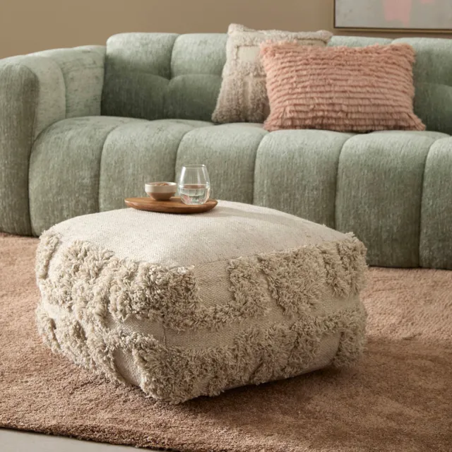 NOUS Living poef Lou beige, foto 2