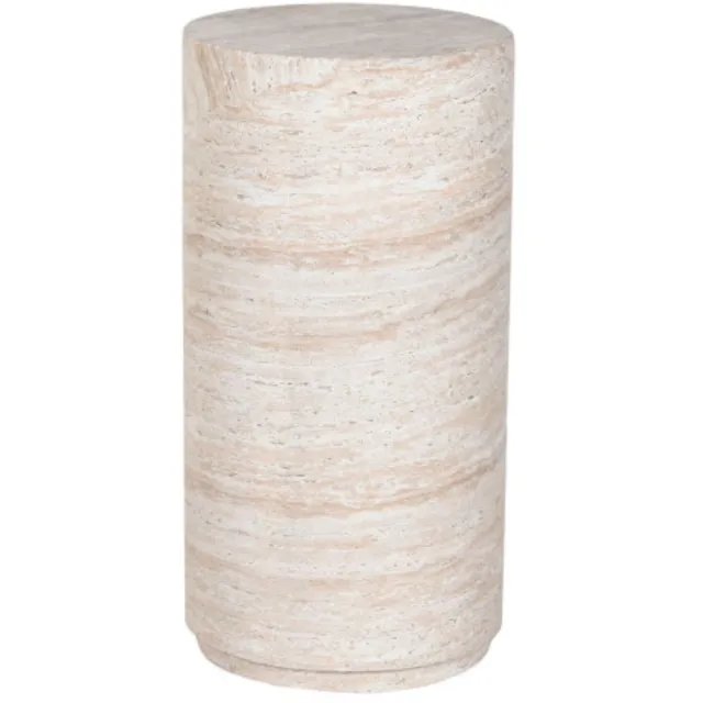 Item International Item Int. Bijzettafel - beige - glasvezel - 36 x 36 x 70 cm - cilindervormige zuiltafel