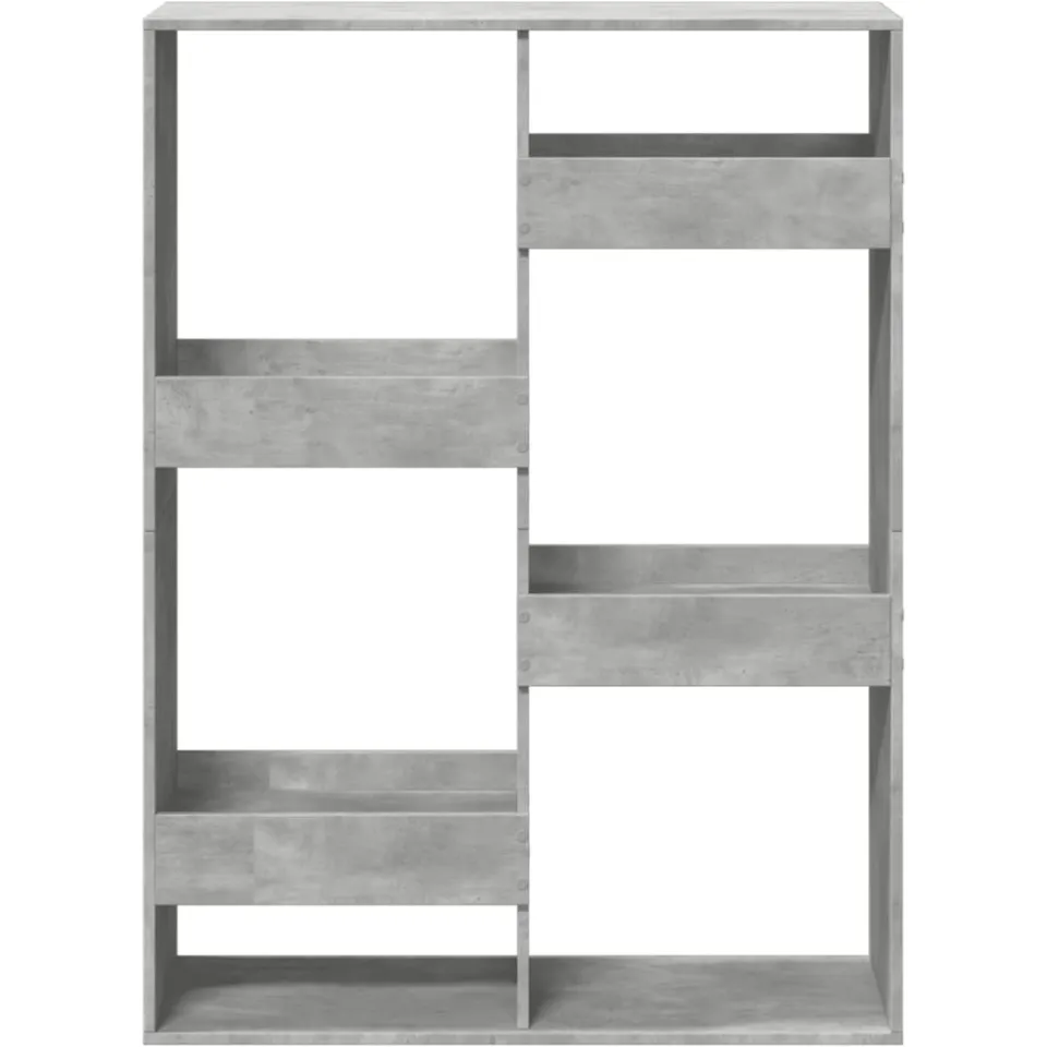 vidaXL Boekenkast 100x33x135 cm bewerkt hout betongrijs grijs, foto 4
