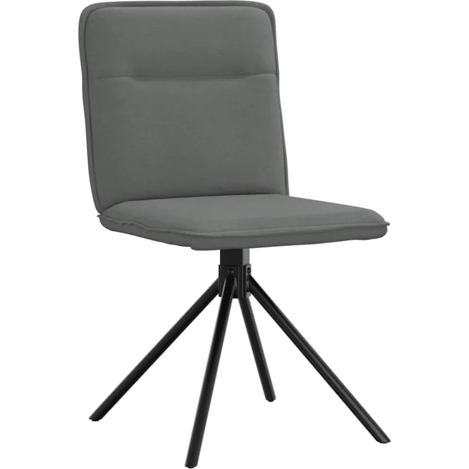 vidaXL Eetkamerstoelen 2 st stof donkergrijs