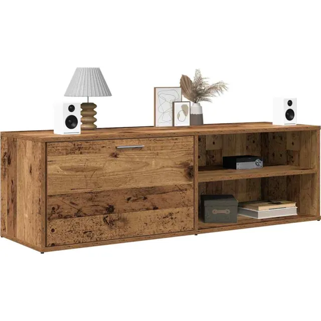 vidaXL Tv-meubel 120x34x37 cm bewerkt hout oud houtkleurig Bruin