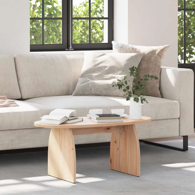 vidaXL Salontafel Bruin 80 x 40 x 35 cm Massief grenenhout, foto 2