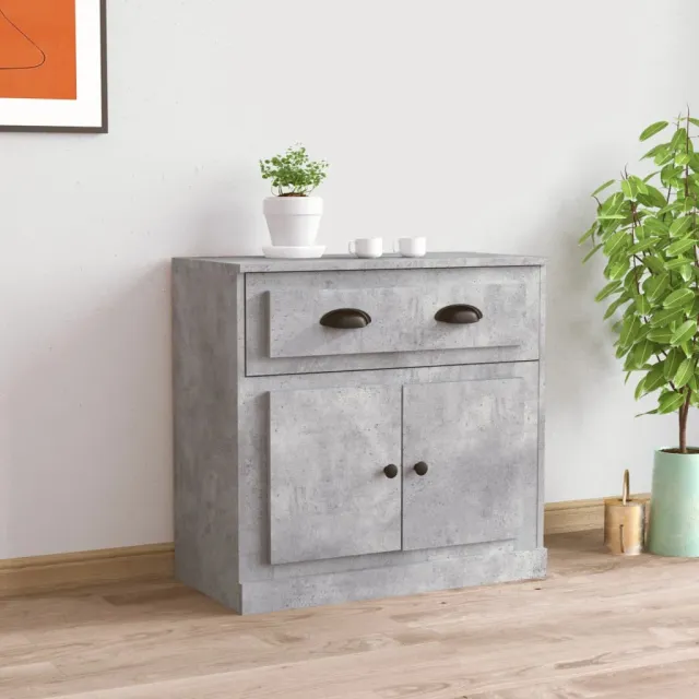 vidaXL Dressoir 70x35,5x67,5 cm bewerkt hout betongrijs grijs, foto 2