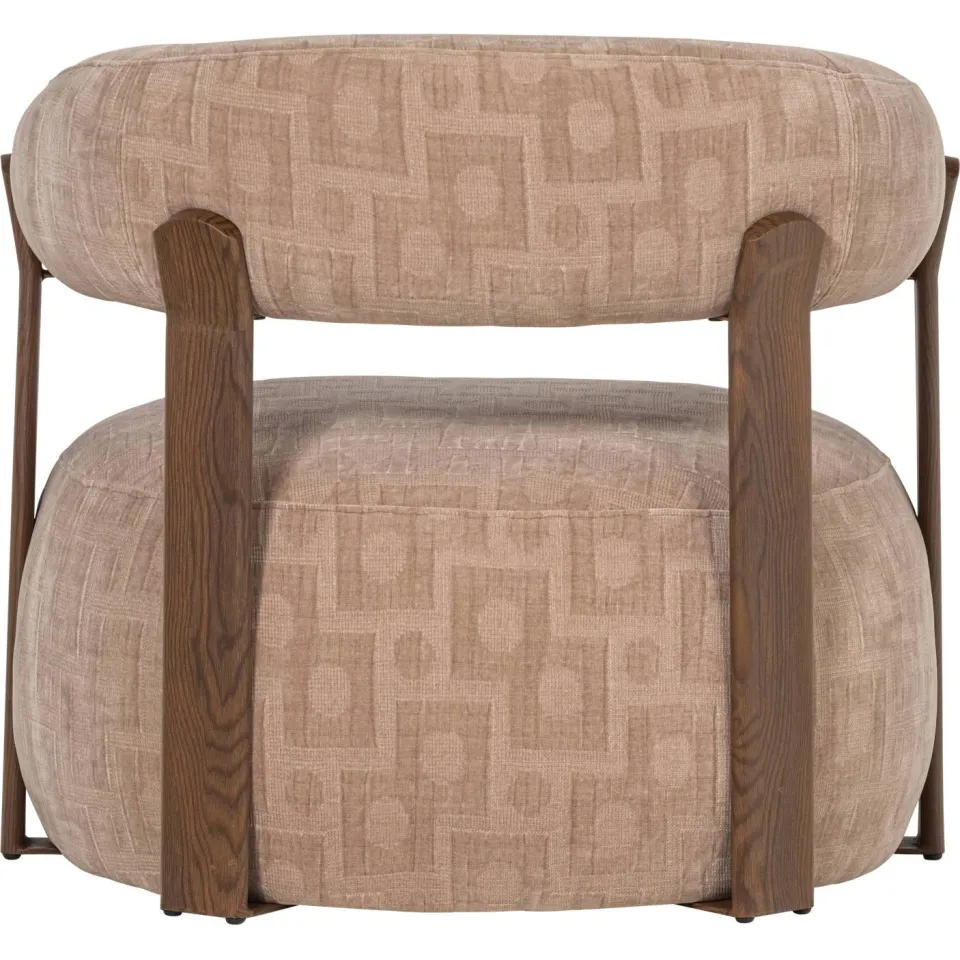 WOOOD Foon Fauteuil - Structuurstof - Zand - 78x82x73, foto 4