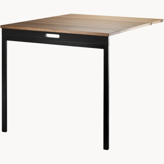 String Furniture Inklapbare tafel String System, B 78 x D 30 cm Zwart