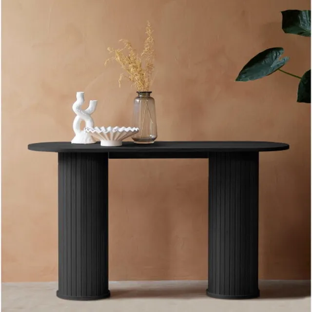 Meubelplaats Sidetable Nola eiken 130 cm - Zwart