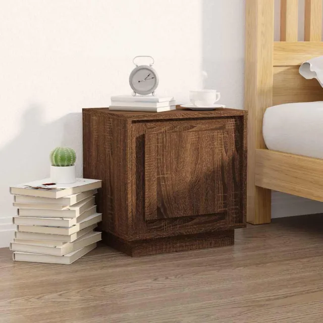 vidaXL Nachtkastjes 2 st 44x35x45 cm bewerkt hout bruin eikenkleur
