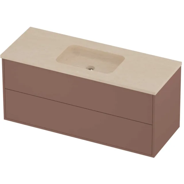 Proline Rollo Badmeubelset Hardsteen Elegant Voor Grepen 120x46x54 cm Sand Stone Beauty Blush Rosé Goud