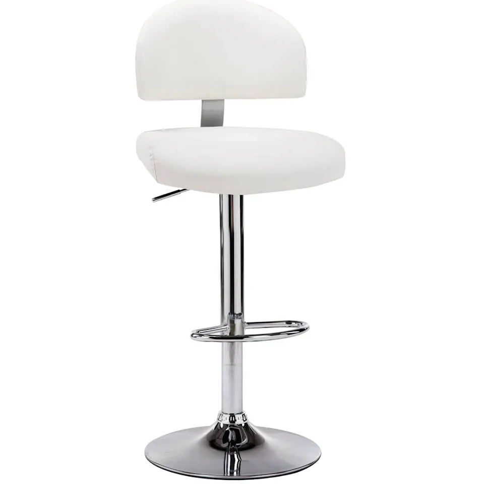 vidaXL Barstoelen 2 st kunstleer wit