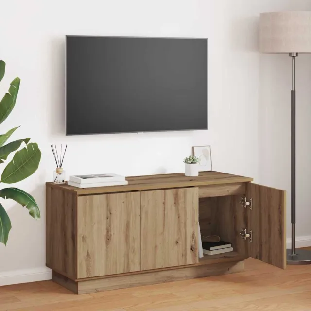 vidaXL TV-kast 100 x 38 x 49 cm Artisan Eiken Bewerkt hout Bruin