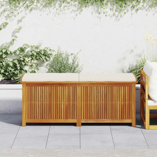 vidaXL Kussenbox voor buiten 150x50x60,5 cm massief acaciahout Bruin