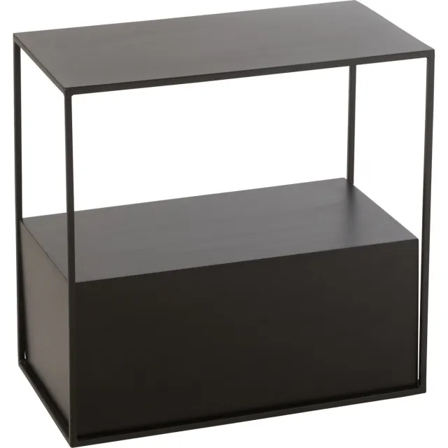 J-Line bijzettafel Rechthoek - metaal - zwart