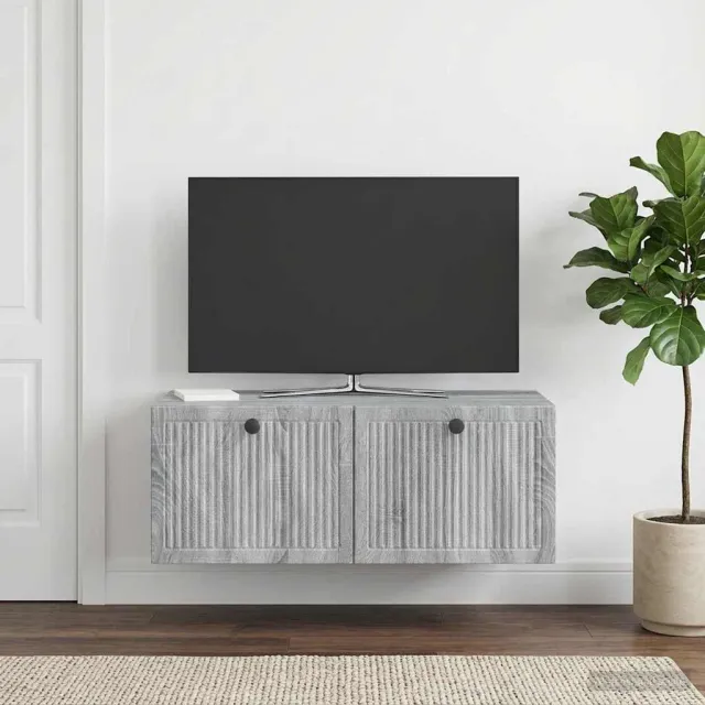 vidaXL Wandbeugel TV-kast Grijs sonoma 78,5 x 41 x 30 cm Bewerkt hout, foto 2