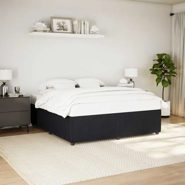 vidaXL Bedframe zonder matras 200x200 cm fluweel zwart
