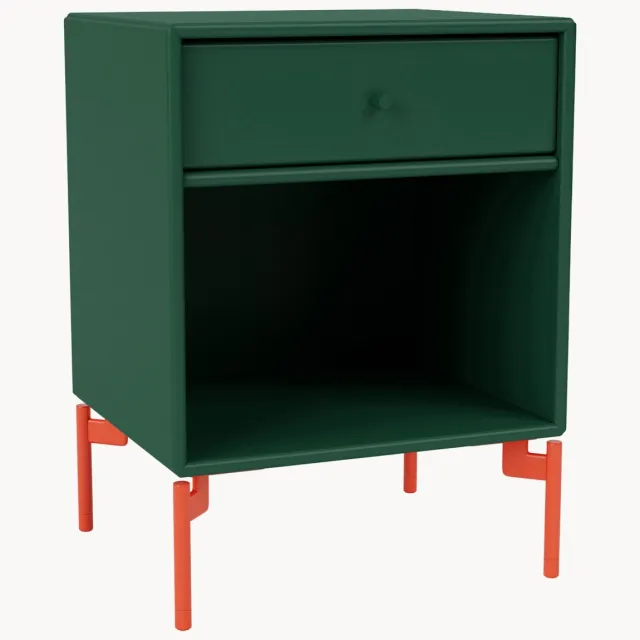 Montana Furniture Nachtkastje Dream met lade Oranje, Groen