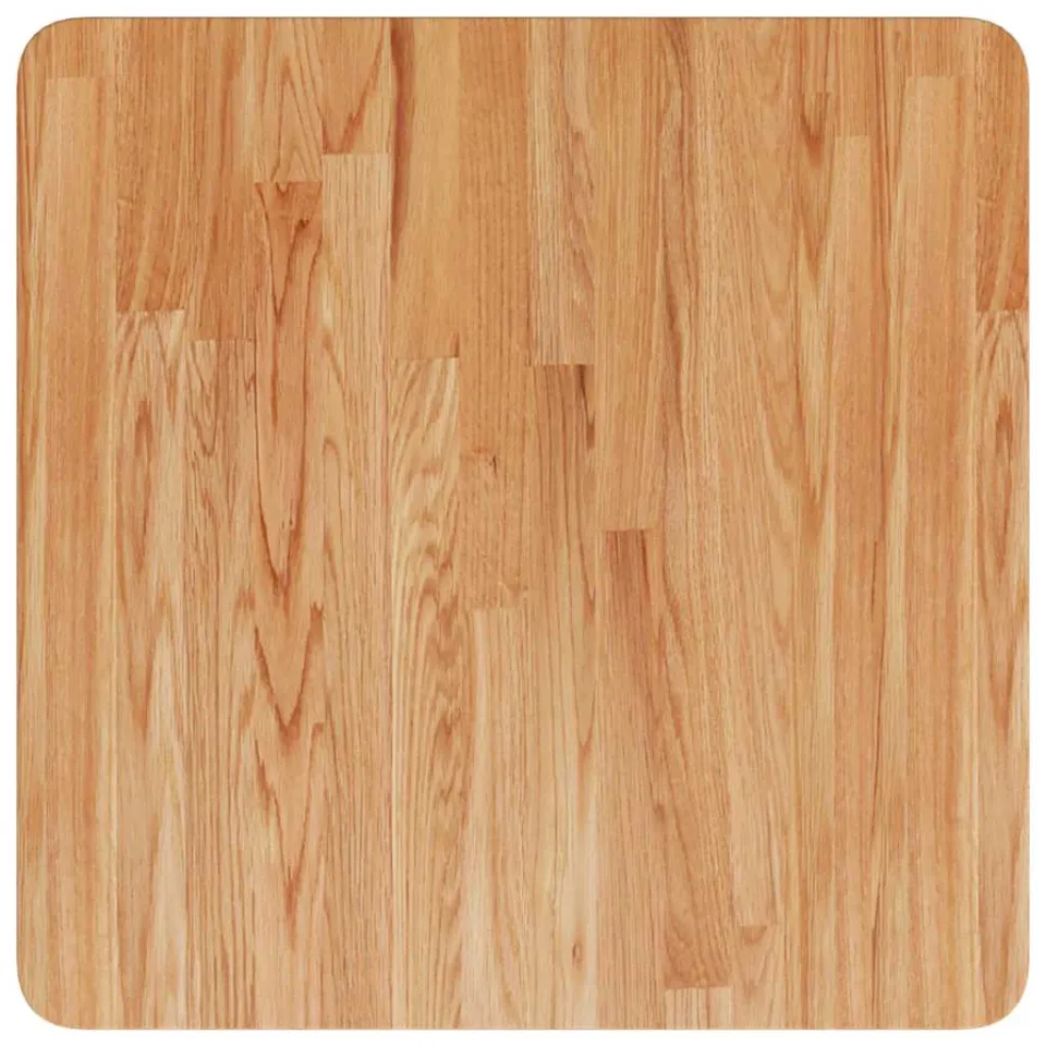 vidaXL Tafelblad vierkant 50x50x4cm massief eikenhout lichtbruin, foto 2