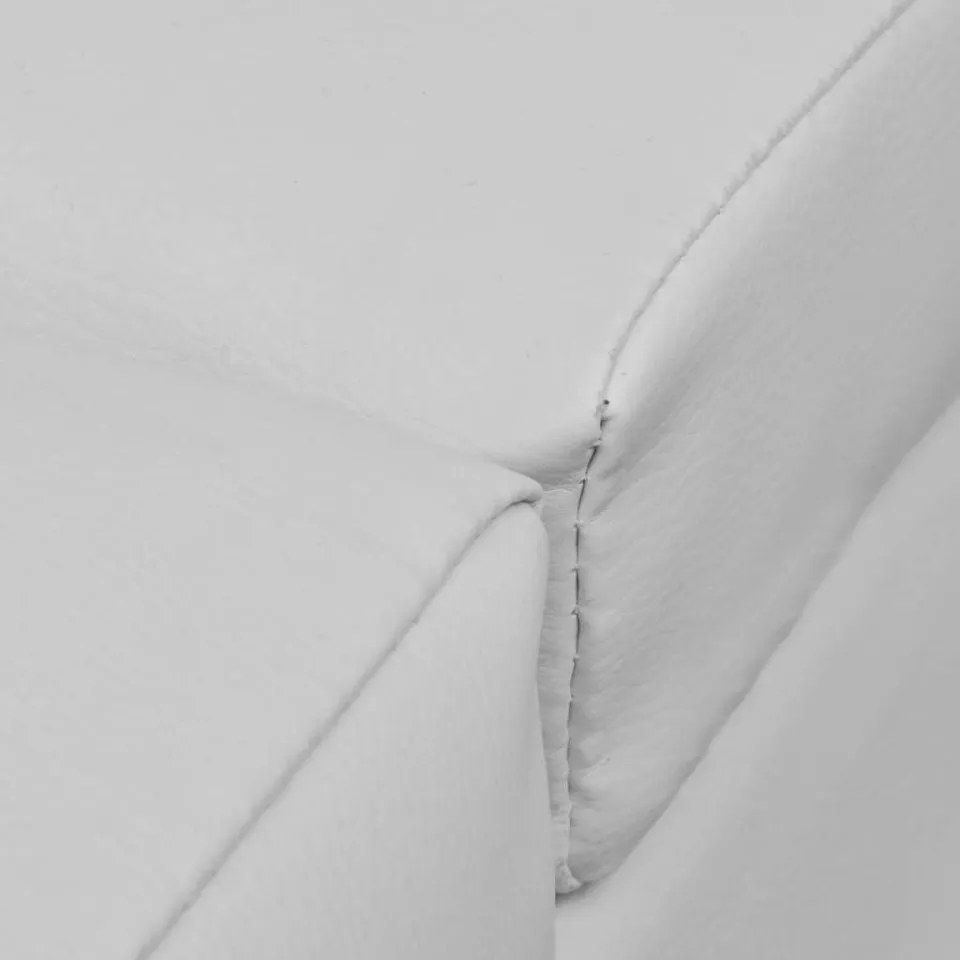 vidaXL Chaise longue kunstleer wit, foto 3