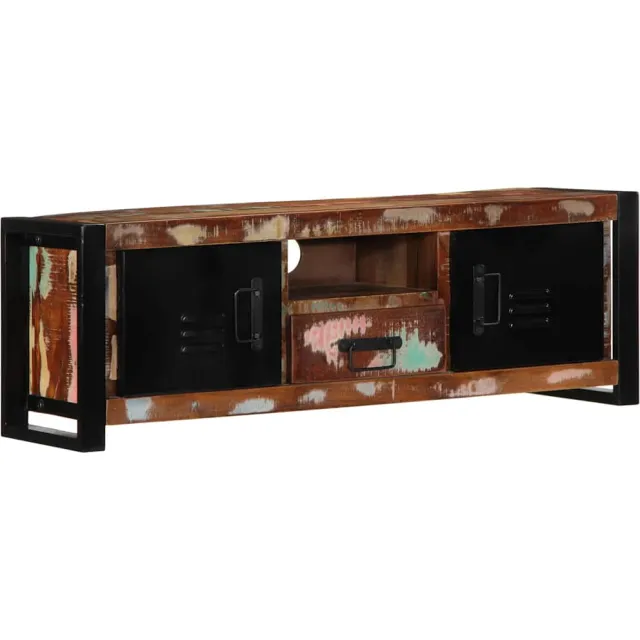 vidaXL Tv-meubel 100x30x35 cm massief gerecycled hout Bruin