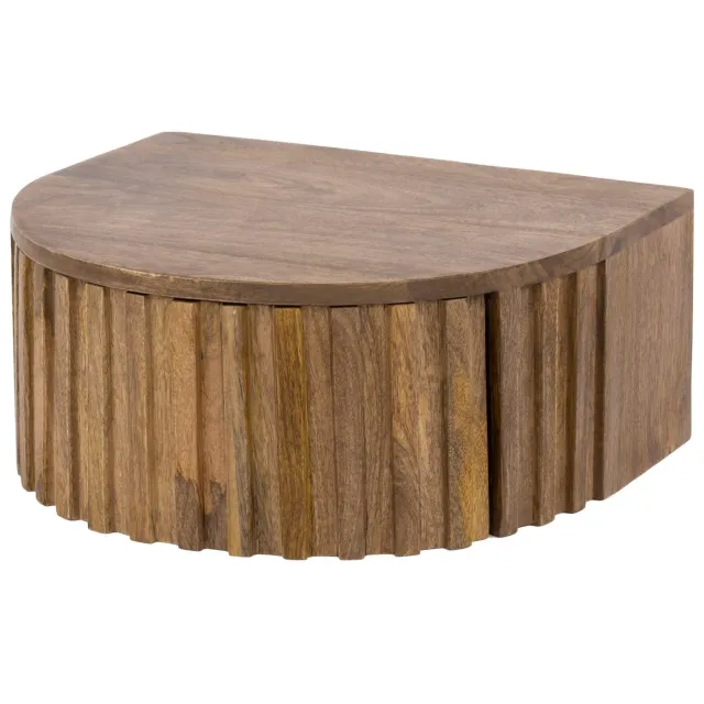 Nest of Nora Nachtkastje Nyra - Zwevend met 1 lade - Massief mangohout Beige