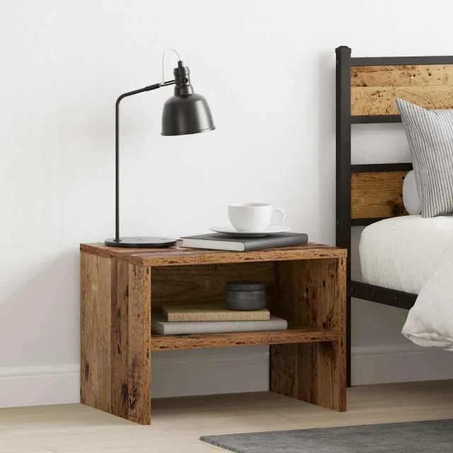 vidaXL Nachtkastje 2 st Oud hout 40 x 30 x 30 cm Bewerkt hout bruin, foto 2