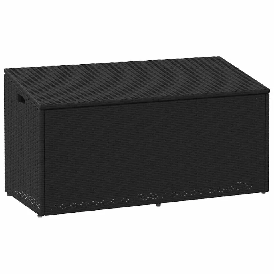 vidaXL Tuinbox Zwart 110x50x58 cm Poly Rattan, foto 3