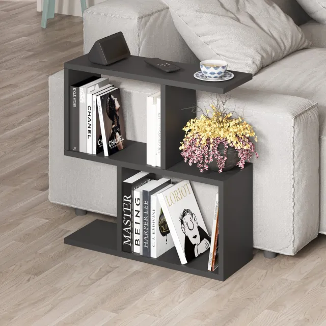 Skye Decor , Salontafel, Homemania - Silky Black, Gemelamineerde spaanplaat, Zijdezwart, 60 x 20 x 60 cm