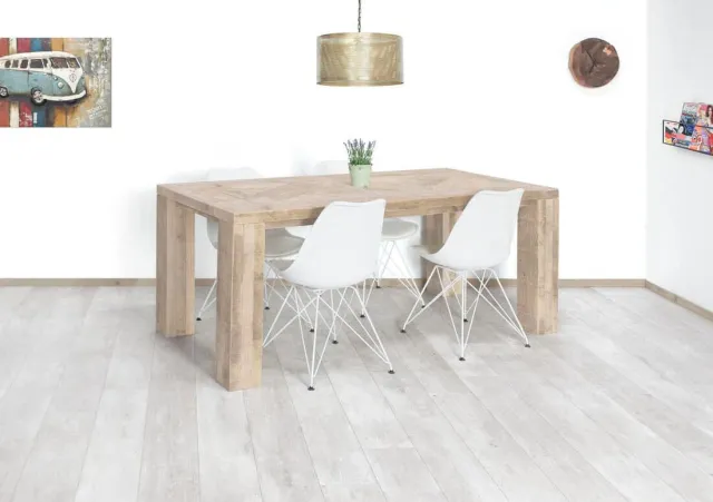 NordXL Steigerhouten tafel Arnhem met ingelegd blad
