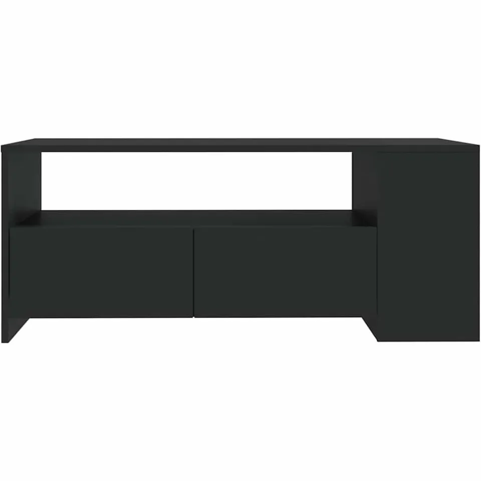 vidaXL Salontafel 102x50x45 cm bewerkt hout zwart, foto 4