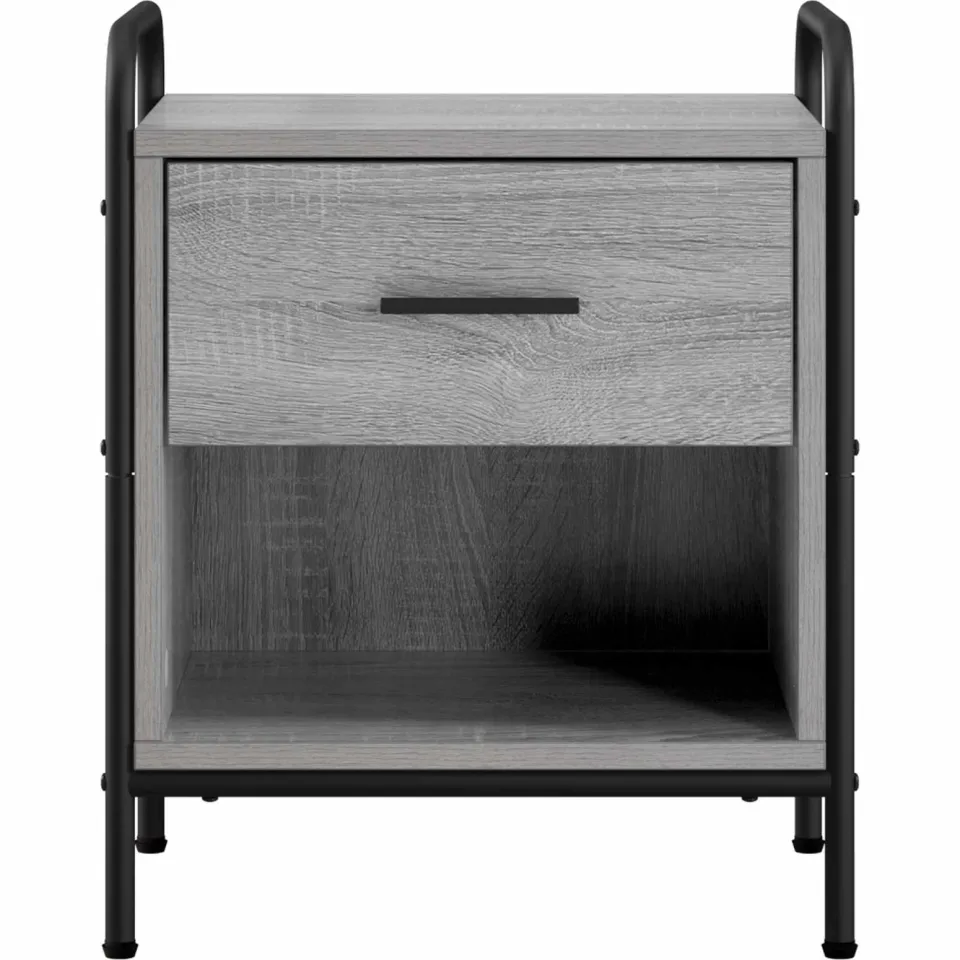 vidaXL Nachtkastje Grijs Sonoma 40 x 30 x 50 cm Bewerkt hout, foto 4