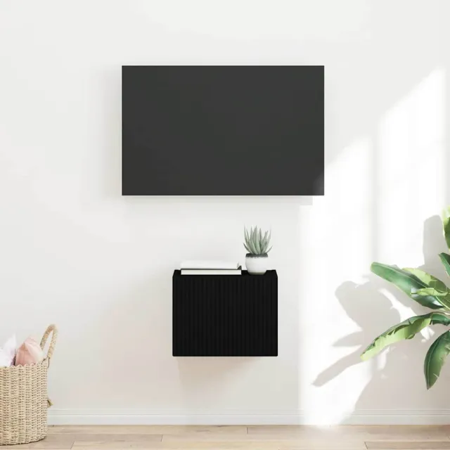 vidaXL TV Wandkast 39 x 31 x 29,5 cm Zwart Bewerkt hout