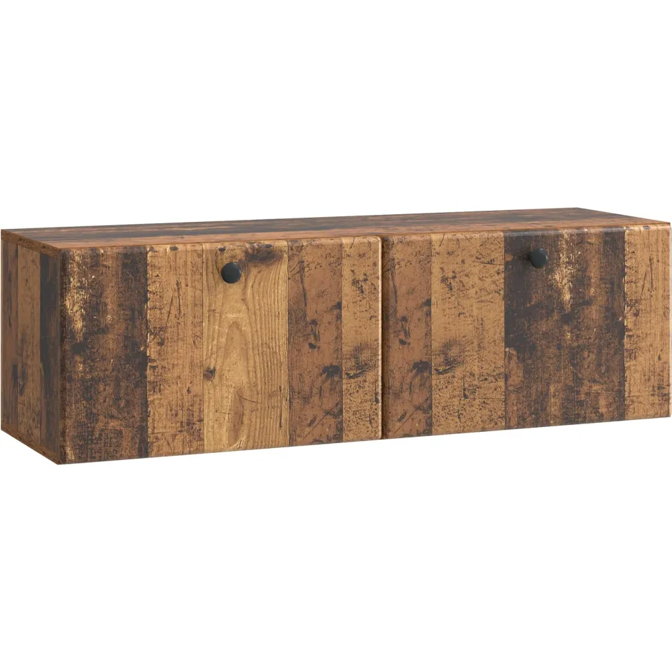 vidaXL Wandbeugel TV-kast 98 x 31 x 30 cm Oud hout Bewerkt hout Bruin