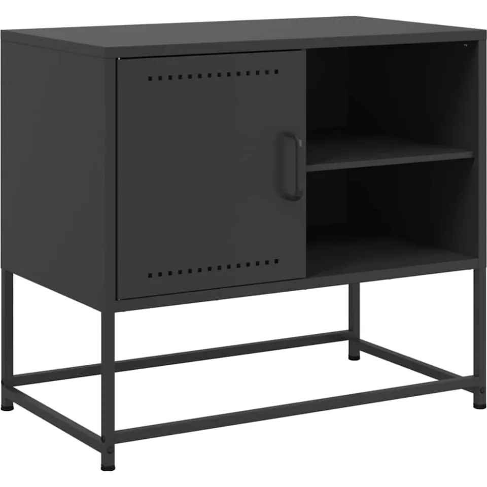 vidaXL Tv-meubel 68x39x60,5 cm staal zwart