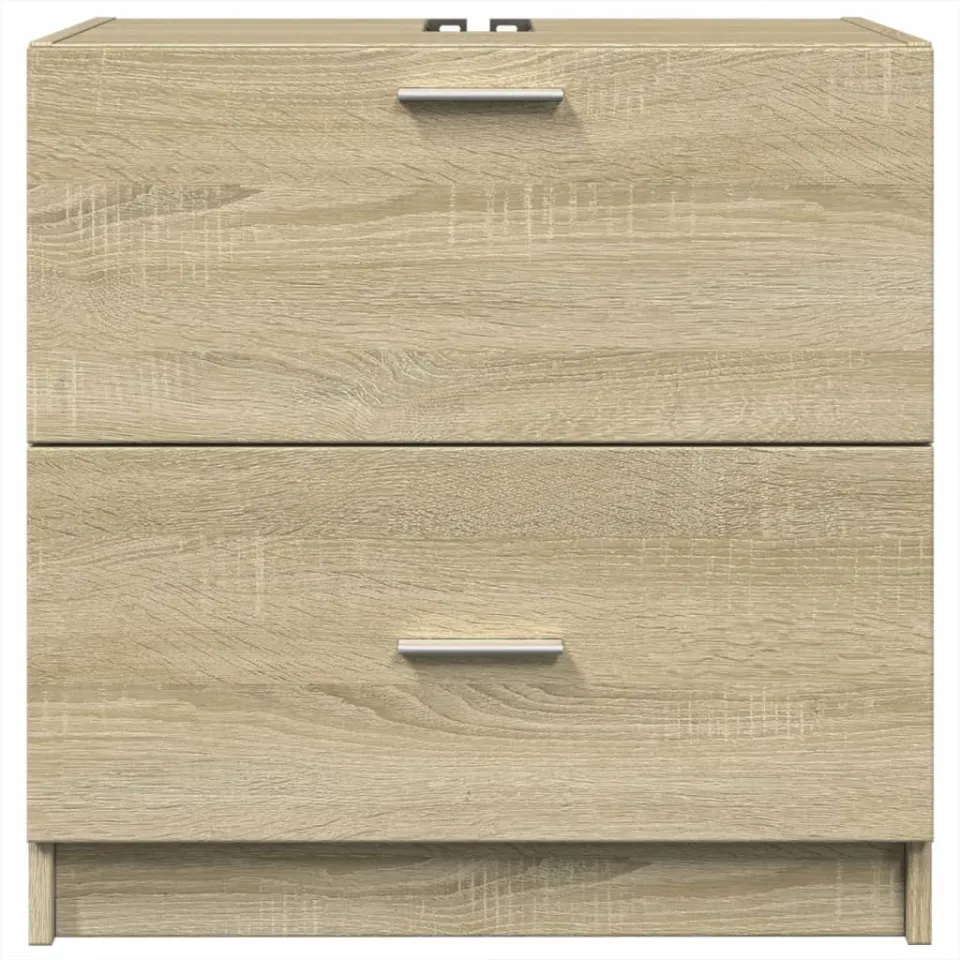 vidaXL Wastafelkast 59x37x59 cm bewerkt hout sonoma eikenkleurig, foto 4