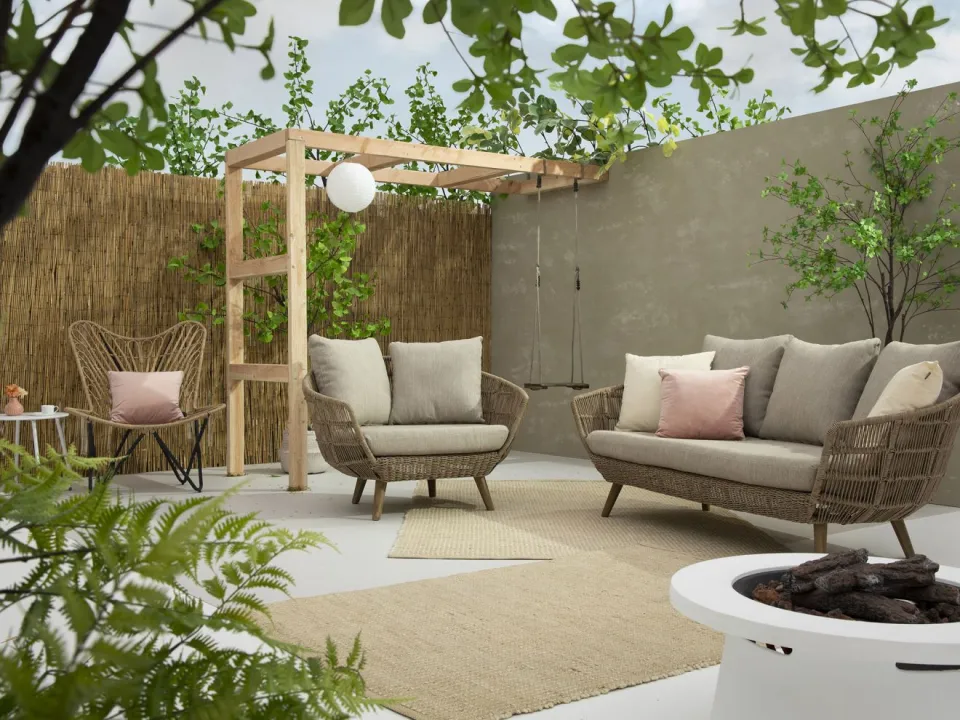Intenso Furniture Intenso Stila/ROUGH-K stoel-bank loungeset 5-delig bruin, foto 3