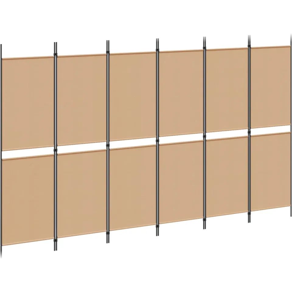 vidaXL 6-Panelen Kamerscherm Beige 300 x 180 cm Stof, foto 3