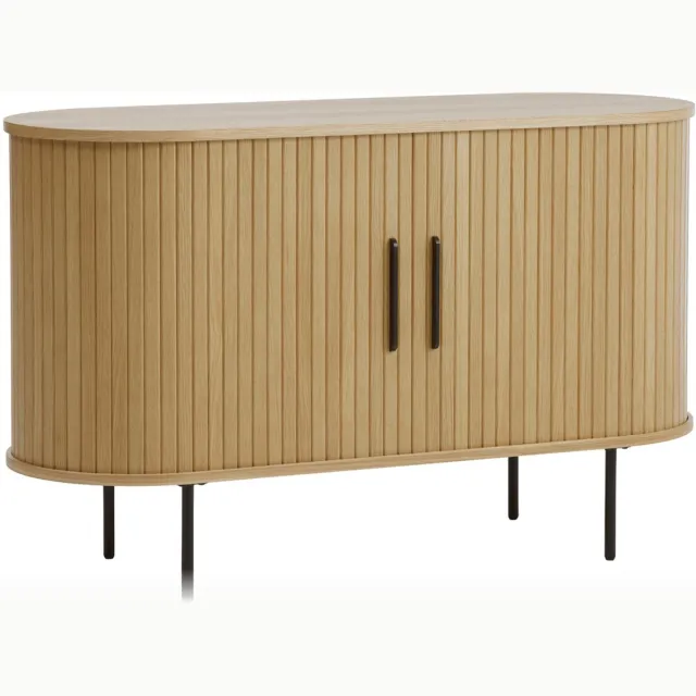 Hygge Interiors Dressoir Nola - eikenfineer naturel - 120x45x76 cm - 2 deuren