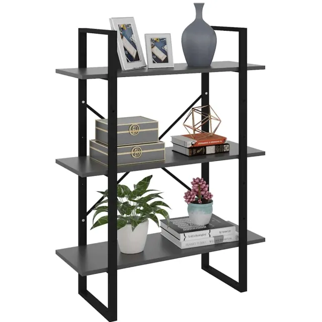 vidaXL Boekenkast 80x30x105 cm bewerkt hout grijs