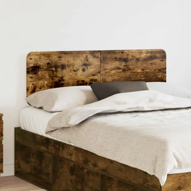 vidaXL Hoofdbord Gerookt eiken Bewerkt hout Bruin