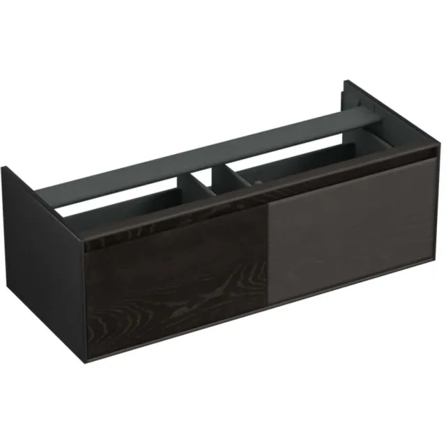 Forzalaqua Onderkast Forzalaqua Reno 120x51x40 Cm 2 Lades Softclose Eiken Black Oiled Zwart