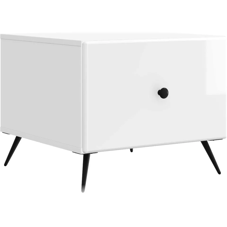 vidaXL Salontafel Hoogglans Wit 49 x 50 x 40 cm Bewerkt hout, foto 3