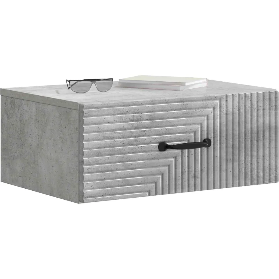 vidaXL Wandbeugel Bedkast 2 st Betongrijs 49 x 34,5 x 20 cm grijs, foto 3