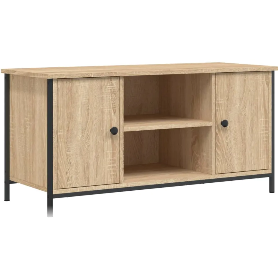 vidaXL Tv-meubel 100x40x50 cm bewerkt hout sonoma eikenkleurig, foto 3