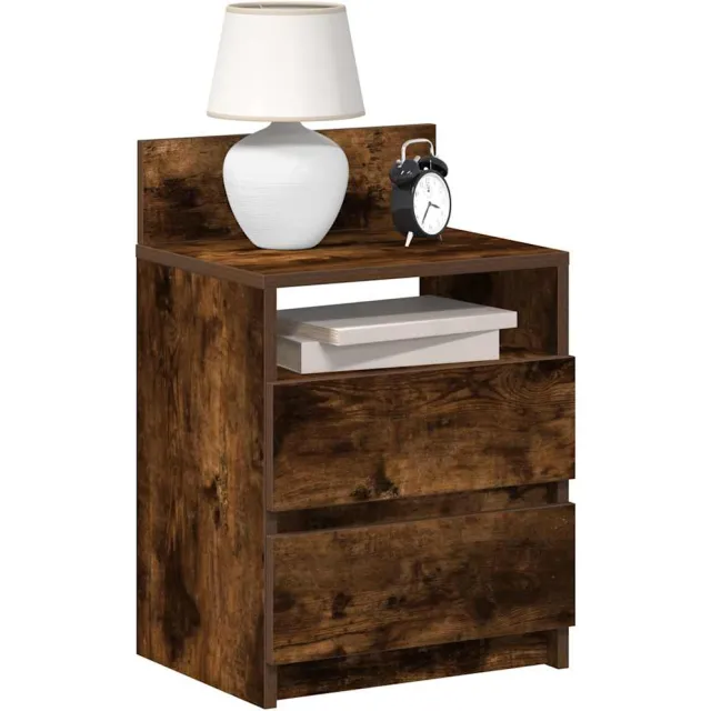 vidaXL Nachtkastjes 2 st met 2 lades 40x33x60 cm gerookt eikenkleurig Bruin