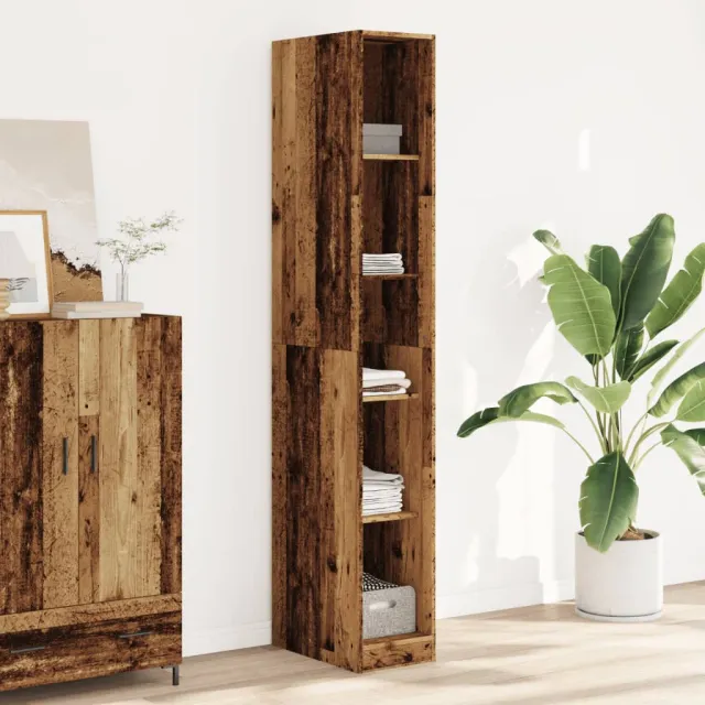 vidaXL Kledingkast 30x50x200 cm bewerkt hout oud hout Bruin