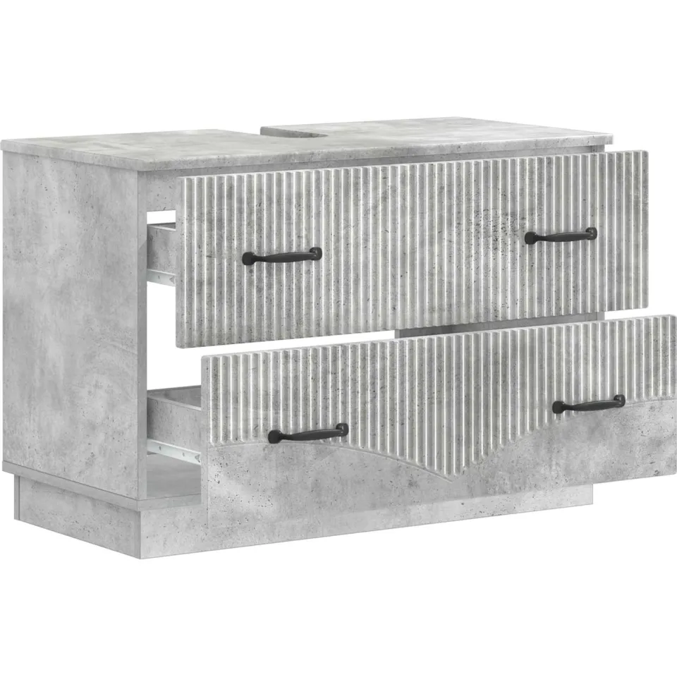 vidaXL Badkamer wastafelkast HOORN Betongrijs 82 x 41 x 56 cm