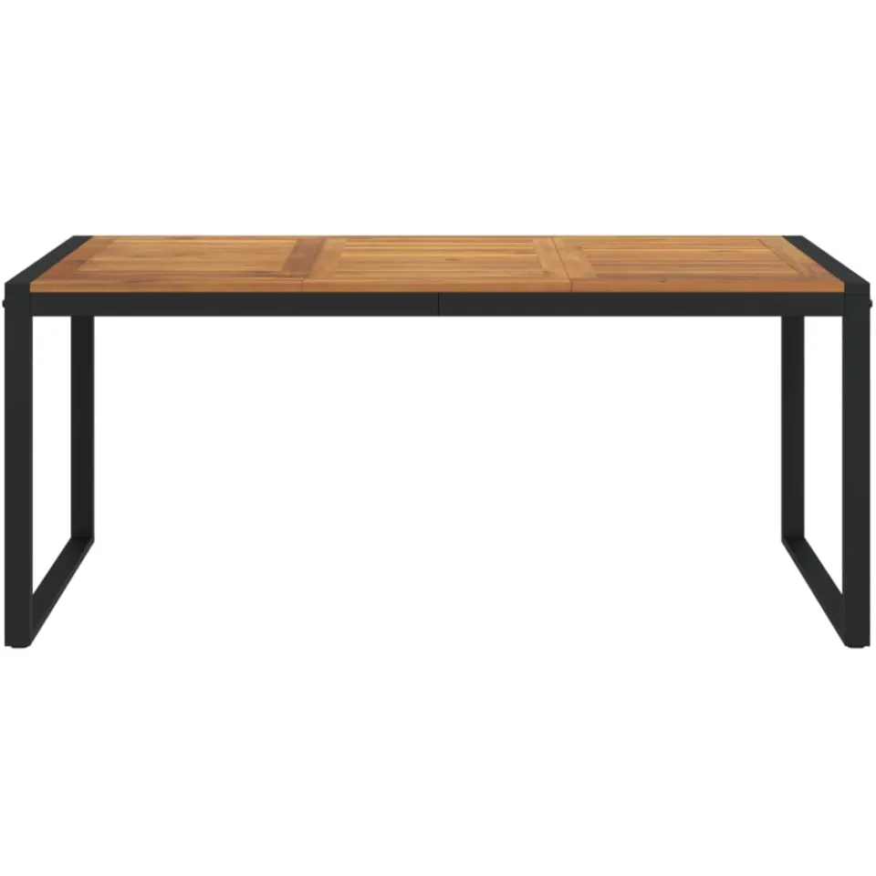 vidaXL Tuintafel met U-vormige poten 180x90x75 cm massief acaciahout Bruin